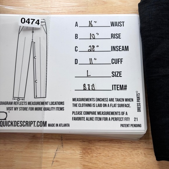 Eileen Fisher Irish Linen Pants Size L Wide Leg Crop Black Side Zip - Picture 2 of 8